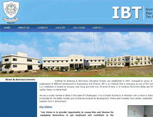 Tablet Screenshot of ibtbhilai.com